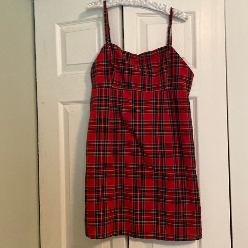 Urban outfitters red plaid dress